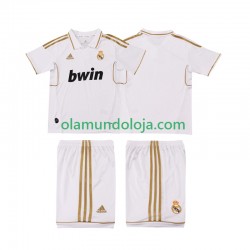 Camisola Real Madrid 2012 Retro Criança Equipamento Primeiro 2011 Manga Curta